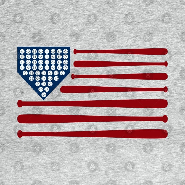 Baseball Bats & Balls USA Flag © Graphic Love Shop by GraphicLoveShop